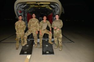 From right to left: SGT Cameron Powell, SGT George Esquivel,W5 Joseph Rosamond, CW2 Brady Hlebain